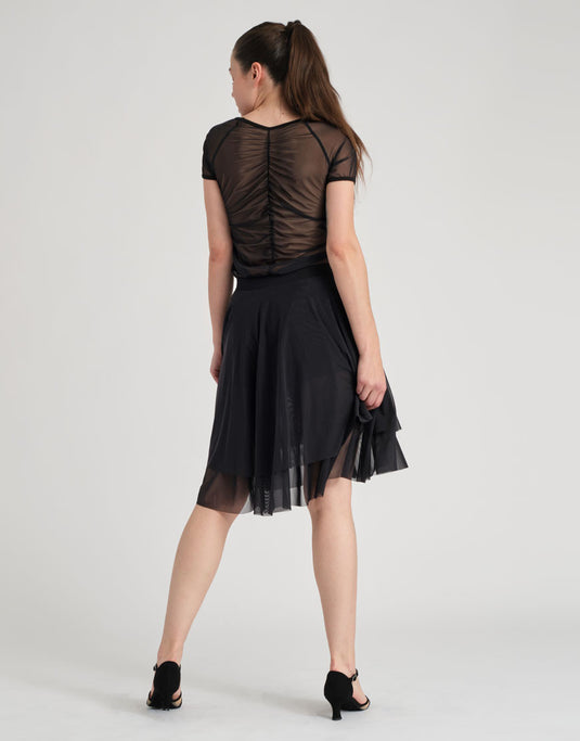 Doriane Rok met ingebouwde short Voile Stretch Zwart