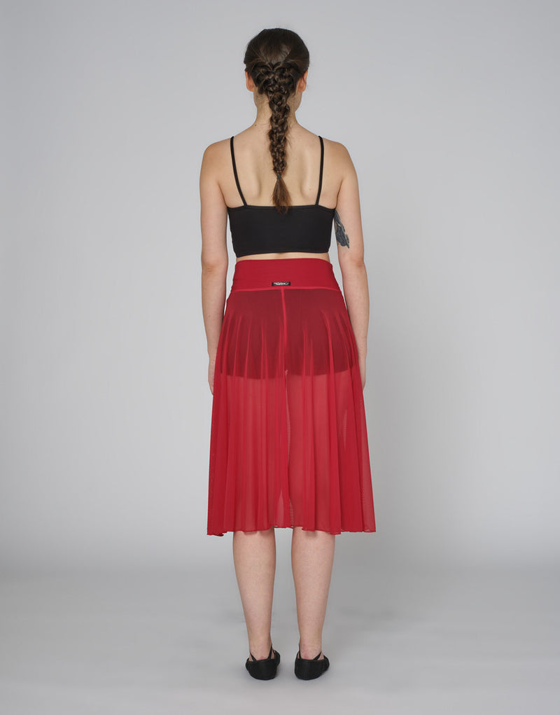 Laad het plaatje in de Viewer, Dorothy Lange Rok Voile Stretch Rood
