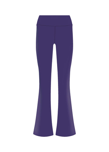 A00157 Jazzbroek Hoge Tailleband Wijde Pijp Paars