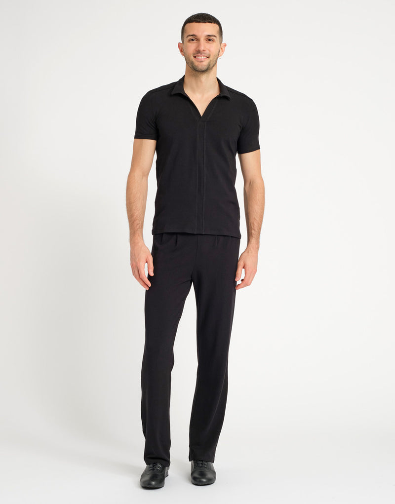 Laad het plaatje in de Viewer, Otello Heren Dance t-shirt Viscose Zwart
