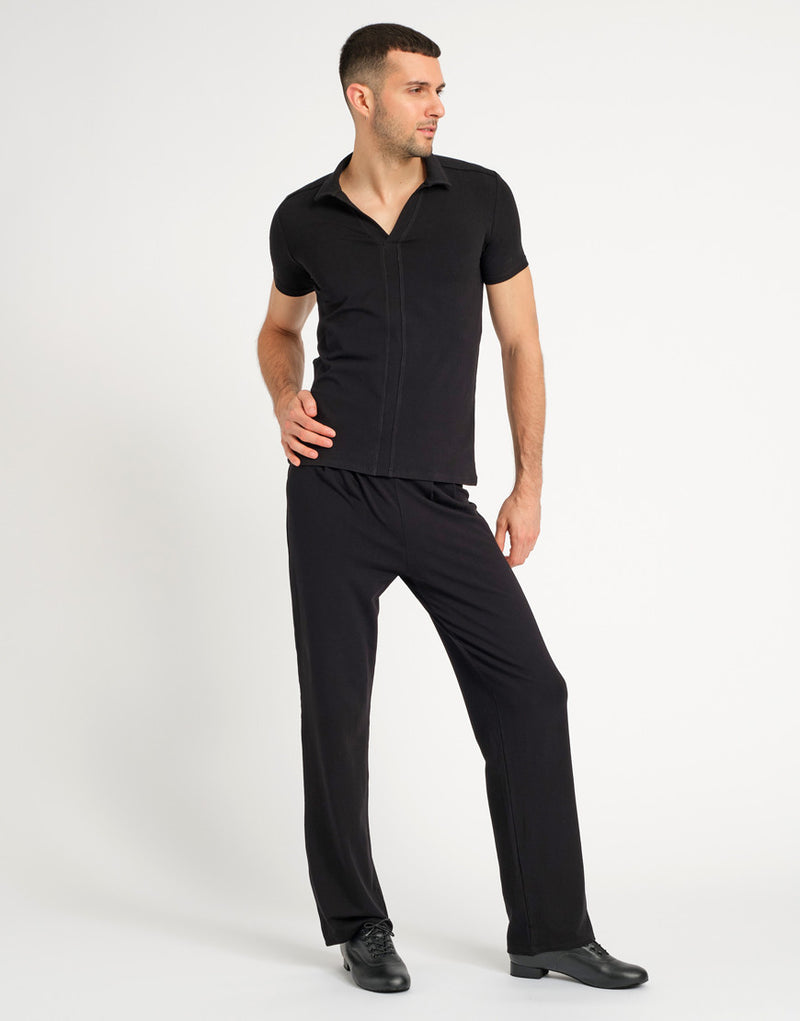 Laad het plaatje in de Viewer, Otello Heren Dance t-shirt Viscose Zwart
