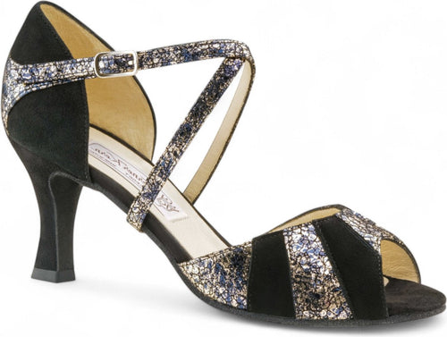 Penny Zwart / Glitter zilver/ blauw 6.5 cm