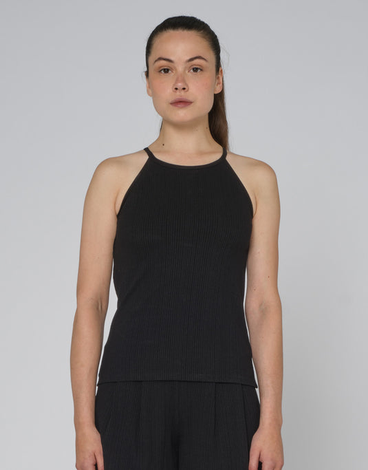 Ramona Top Spaghetti Bandjes Zwart