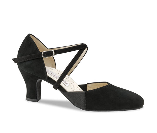 Ronja Comfort Zwart Suède 6 cm