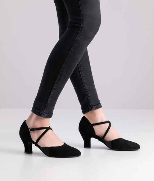 Ronja Comfort Zwart Suède 6 cm