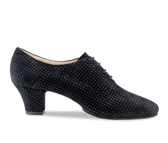 Runa Comfort Zwart Suède glitter  4.5 cm