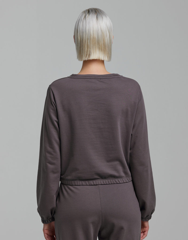 Laad het plaatje in de Viewer, Tani Ruban sweater lange mouw katoen Grijs (Grizzle)
