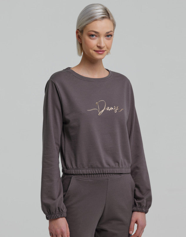 Laad het plaatje in de Viewer, Tani Ruban sweater lange mouw katoen Grijs (Grizzle)
