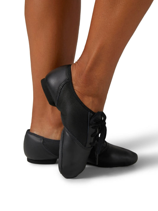 U458 Jazzschoenen Leer/Mesh  Suède/Rubber Splitzool Zwart