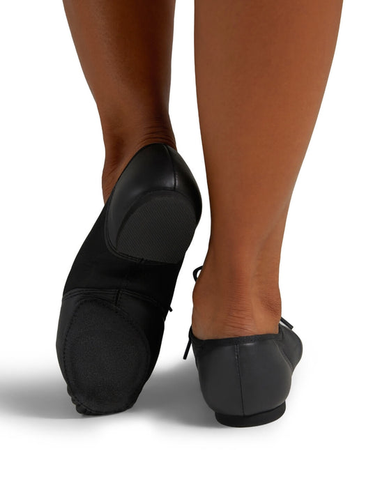 U458 Jazzschoenen Leer/Mesh  Suède/Rubber Splitzool Zwart