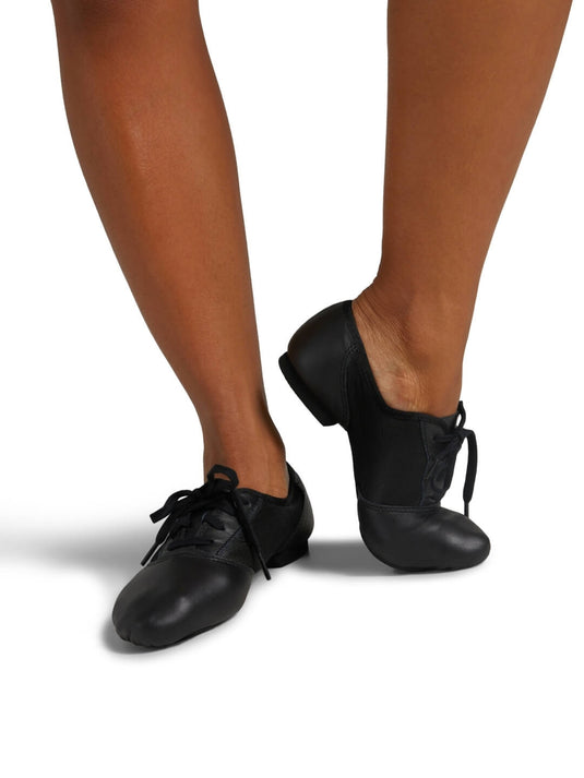 U458 Jazzschoenen Leer/Mesh  Suède/Rubber Splitzool Zwart