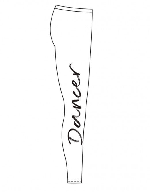 Adalie I Am Dancer Logo Legging Zwart