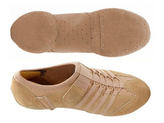 UPP16 JAG Jazzschoenen Suède Splitzool Caramel Suède/Neopreen