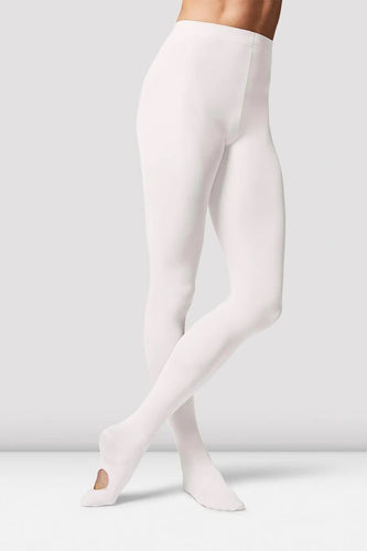 T0982G Girl's Convertible Balletpanty met Voetgat Wit (WHT)