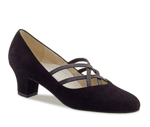 Ruby Comfort Zwart Suède 4.5 cm