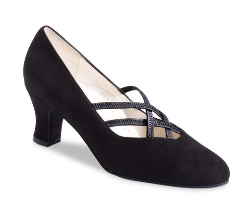 Ruby Comfort Zwart Suède 6 cm