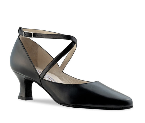 Shirley Zwart Leer 5.5 cm