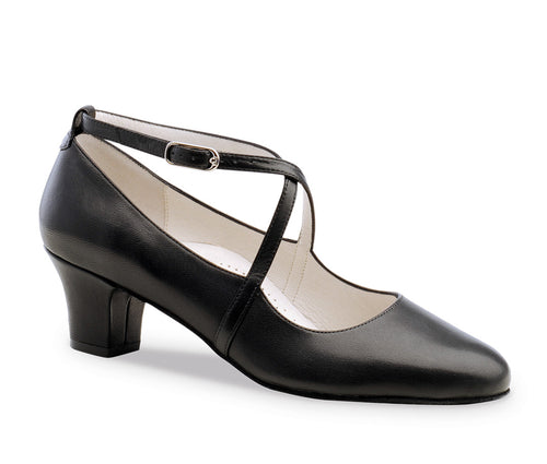 Sidney Comfort Zwart Leer 4.5 cm